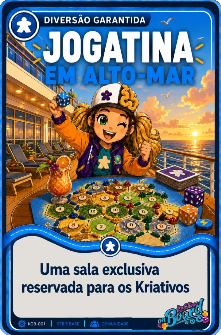 Carta Diversão Garantida - Jogatina de board games em alto-mar com sala exclusiva 24h